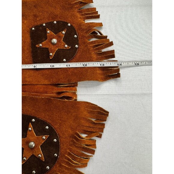 VTG Walkers Western Cowboy Suede Vest Longhorn Horse Riding Rodeo Sheriff USA 6 - Picture 6 of 6